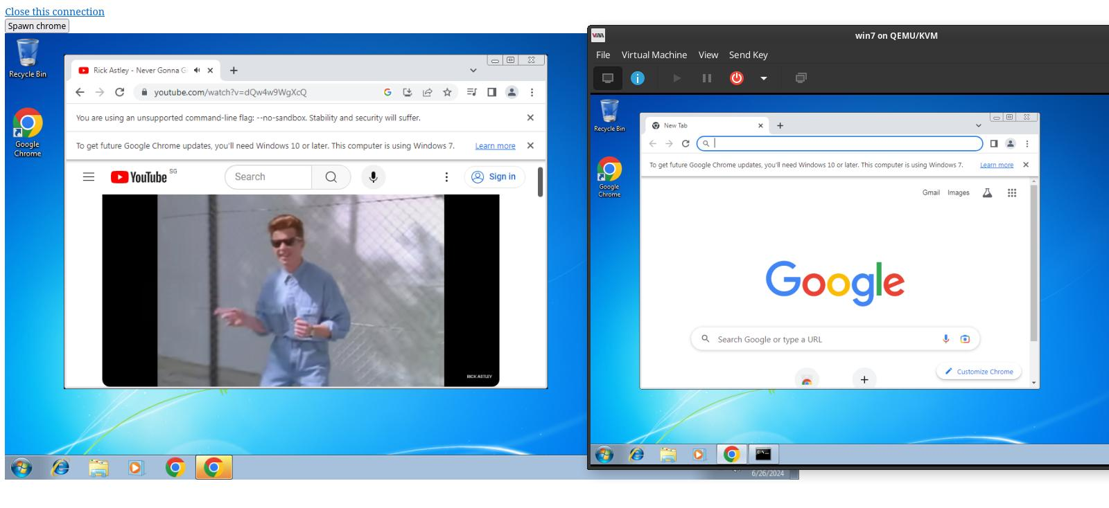 Image of the Rickroll demo